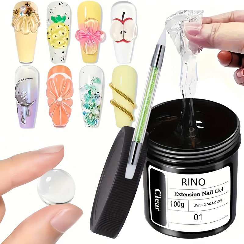 Nail Art Ombre - 100 г прозрачного нелипкого геля для