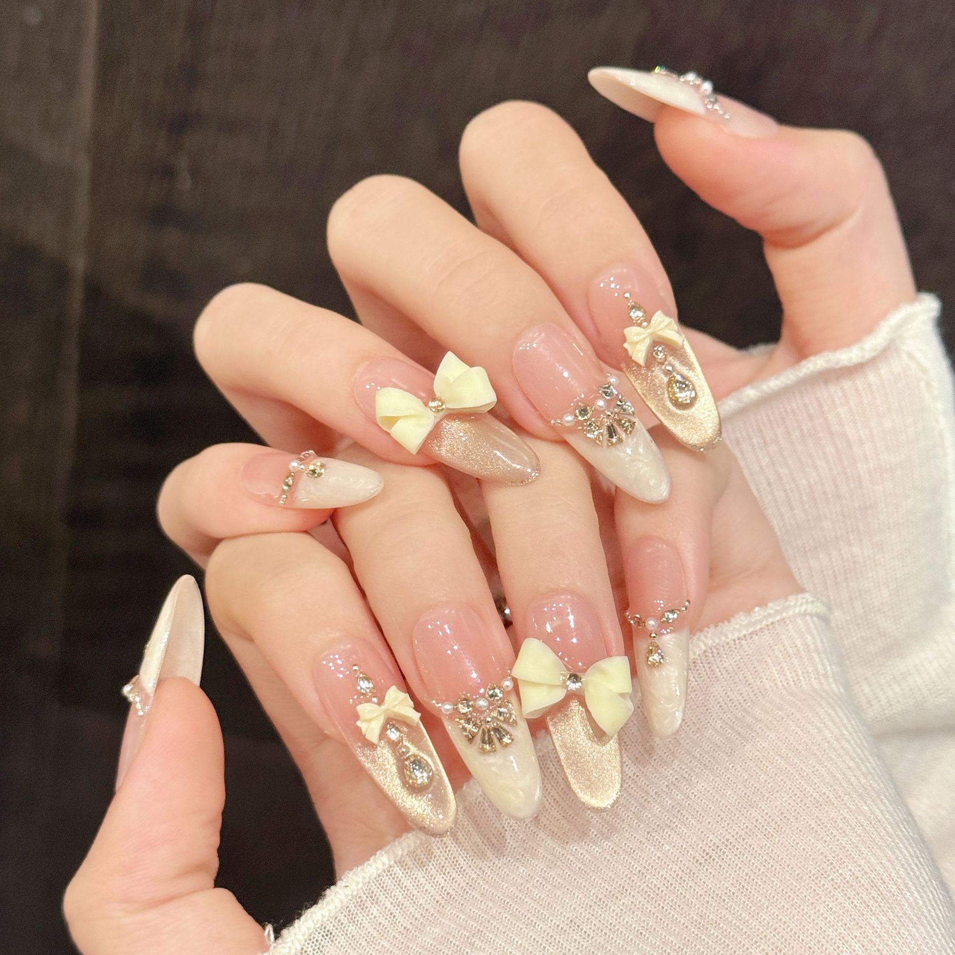 10 шт., легкие роскошные накла – обзор и цена Nail Art Press On