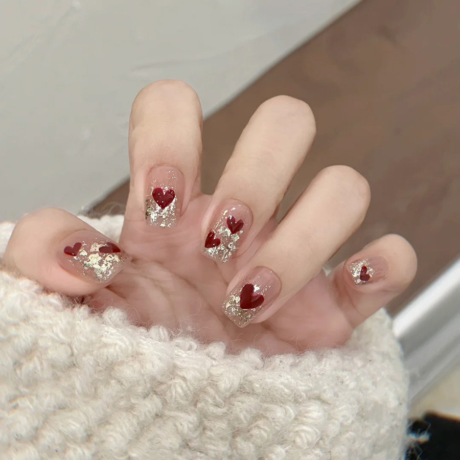 24 шт./набор, короткие квадрат – обзор и цена Nail Art Press On